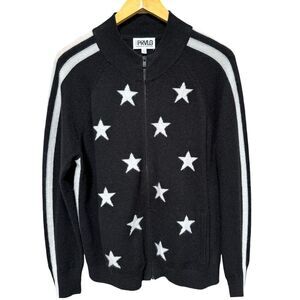 PRVLDG Threads of Privilege Full Zip Cashmere Star Print Cardigan Jacket XL